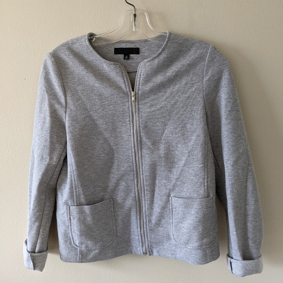 Grey zip-up blazer - Picture 1 of 4